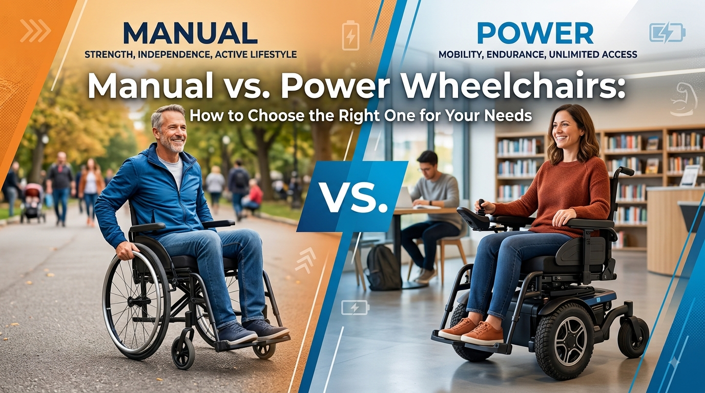 Manual vs. Power Wheelchairs Manual vs. Power Wheelchairs